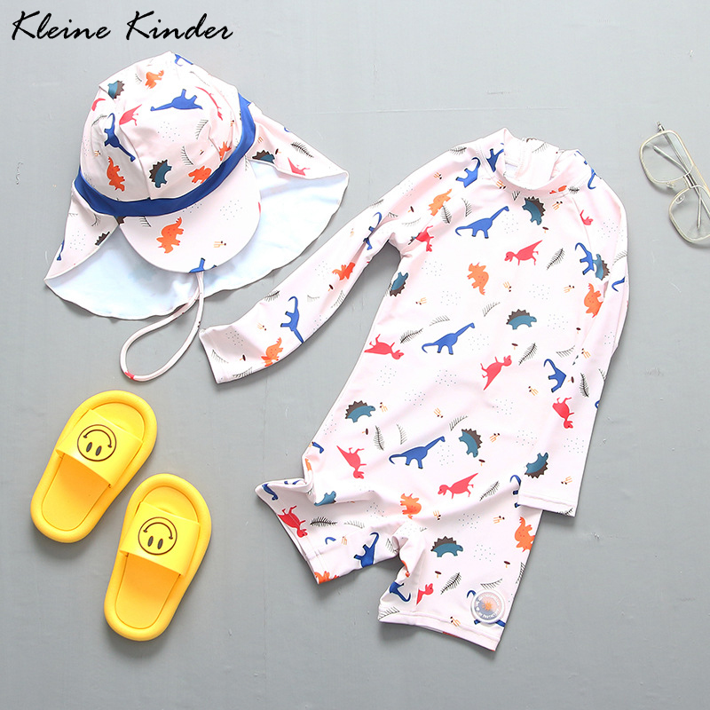 Baby Swimwear Uv - Swimsuit Kids One Piece Dinosaur Print