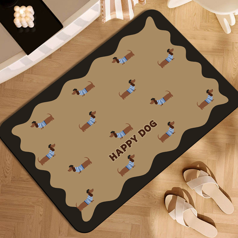 Baby Clothing Made In Usa - Cartoon Dachshund Carpet Mat Rug -