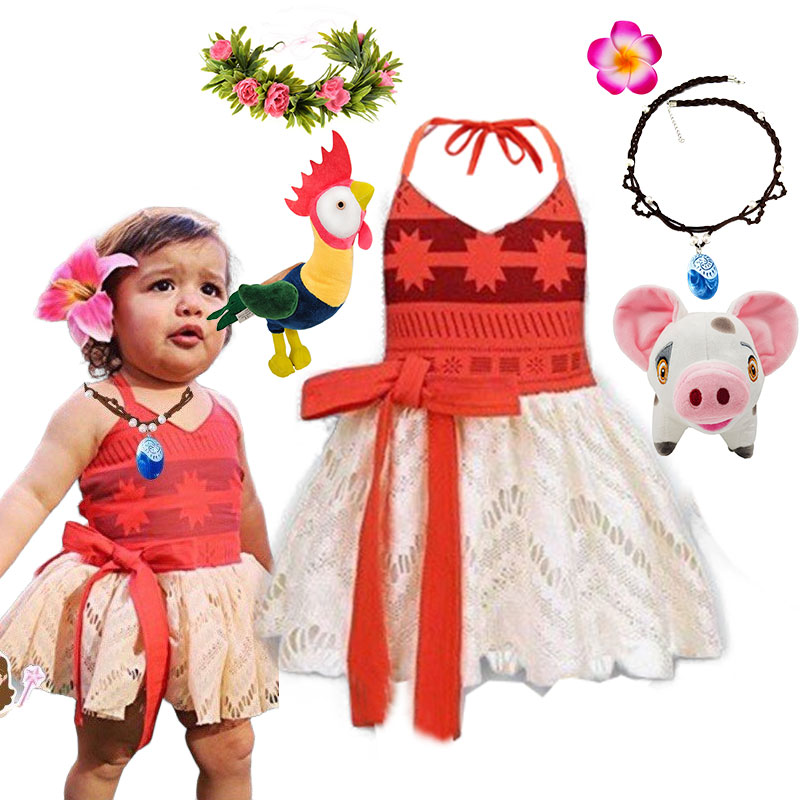 Baby Clothing Hawaii - 2026 Baby Girls Moana Halter Dress