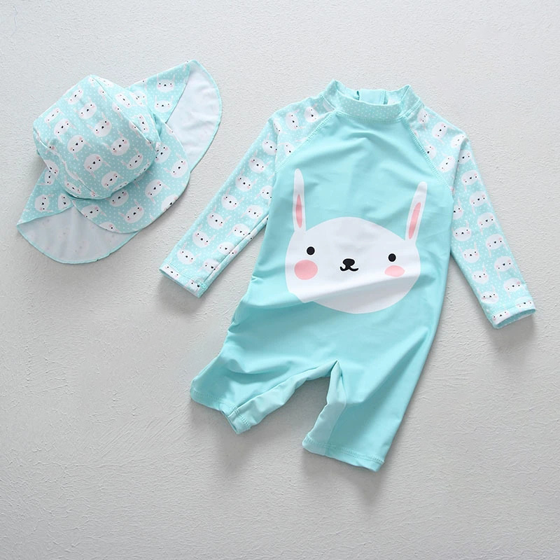 Baby Swimwear Uv - Children's UV UPF50+ Blue Swimsuit Girls