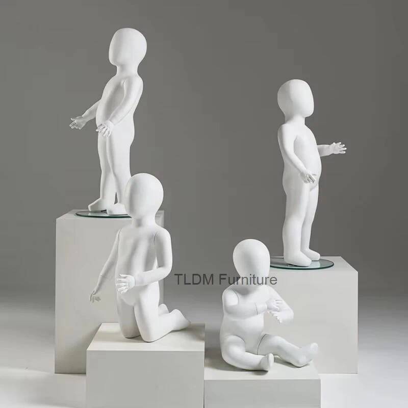 Baby Clothing Store - Children's Mannequins Matte White Children's Clothing
