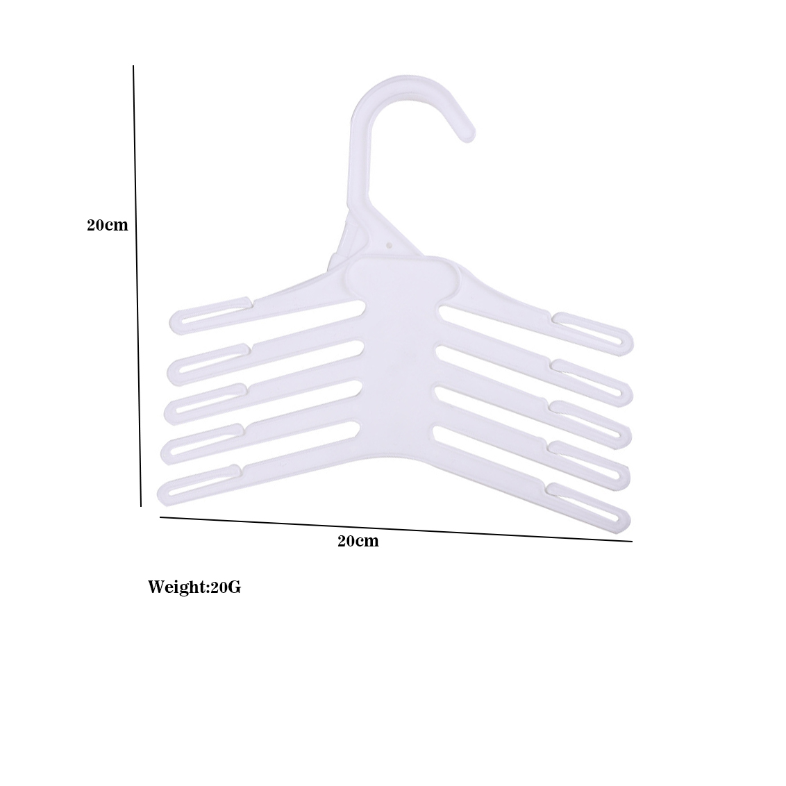 White 20 PCS Plastic Non-Slip  - đánh giá và giá Baby Clothing Layers